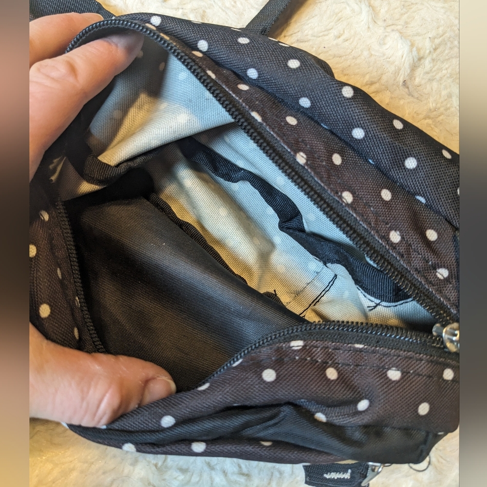 JanSport Brown and White Polka Dot Belt Bag - Picture 5 of 7